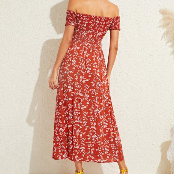 Floral Off Shoulder Dress - Picture 3 of 6